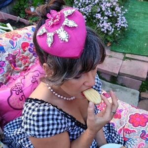 Pink Embellished Fascinator